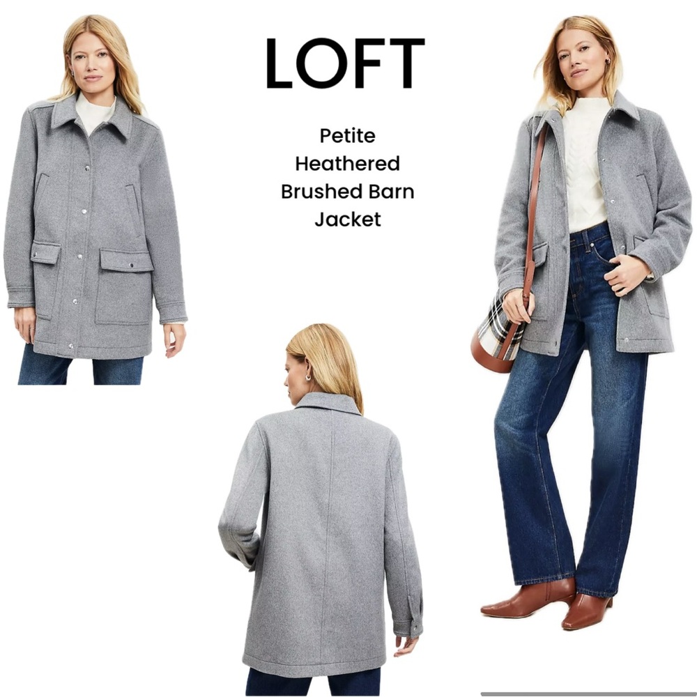 LOFT Petite Heathered Brushed Barn Jacket
Petite Small - Gray